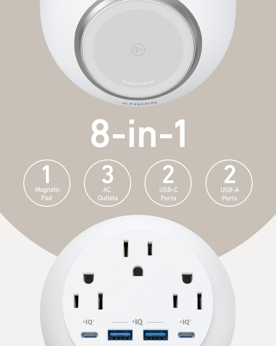 anker maggo magnetisk ladestation 8-i-1