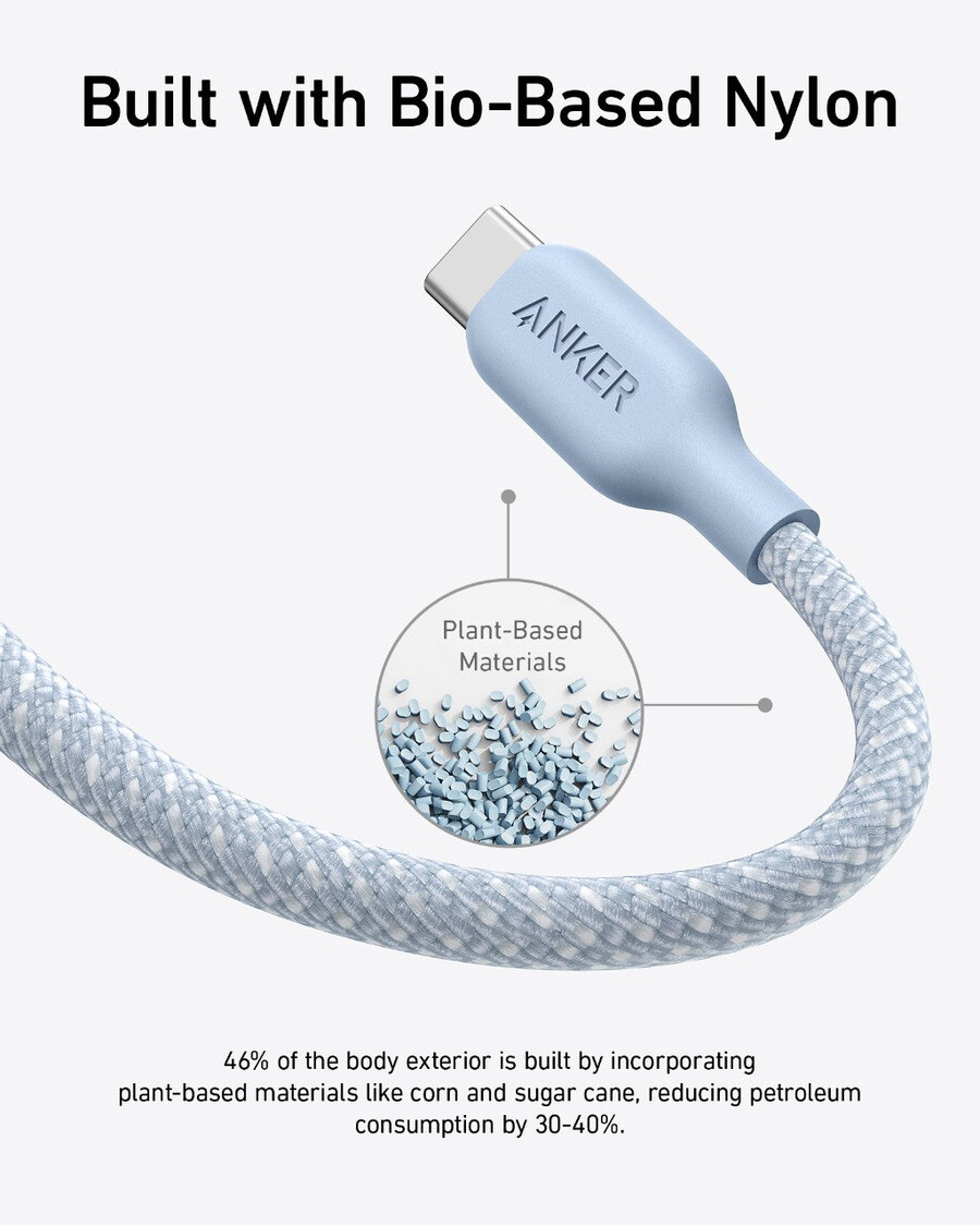 anker 543 usb-c til usb-c kabel bioflettet