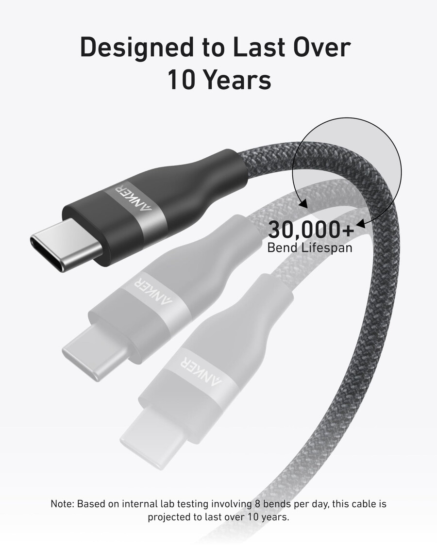 anker usb-c til usb-c-kabel 09 m 18 m 240 w genbrugsflettet
