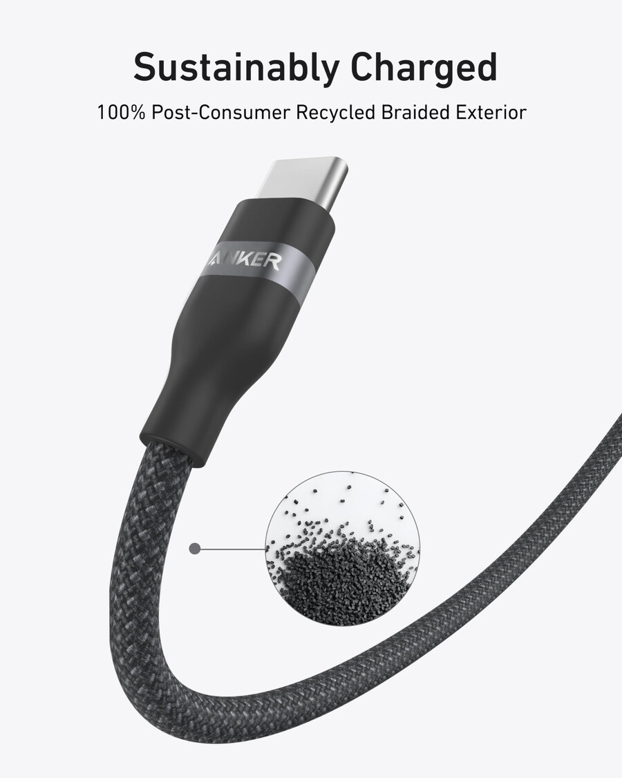 anker usb-c til usb-c-kabel 09 m 18 m 240 w genbrugsflettet