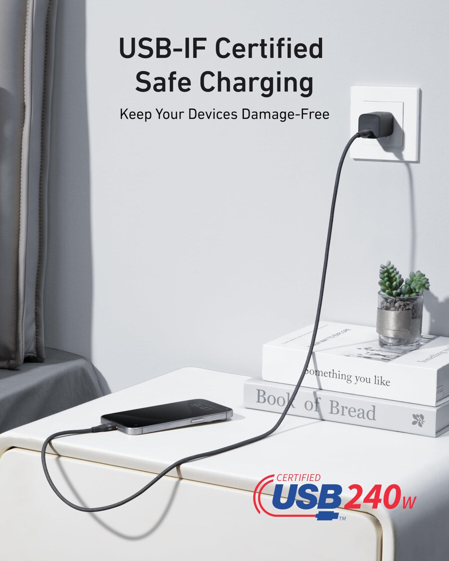 anker usb-c til usb-c-kabel 09 m 18 m 240 w genbrugsflettet