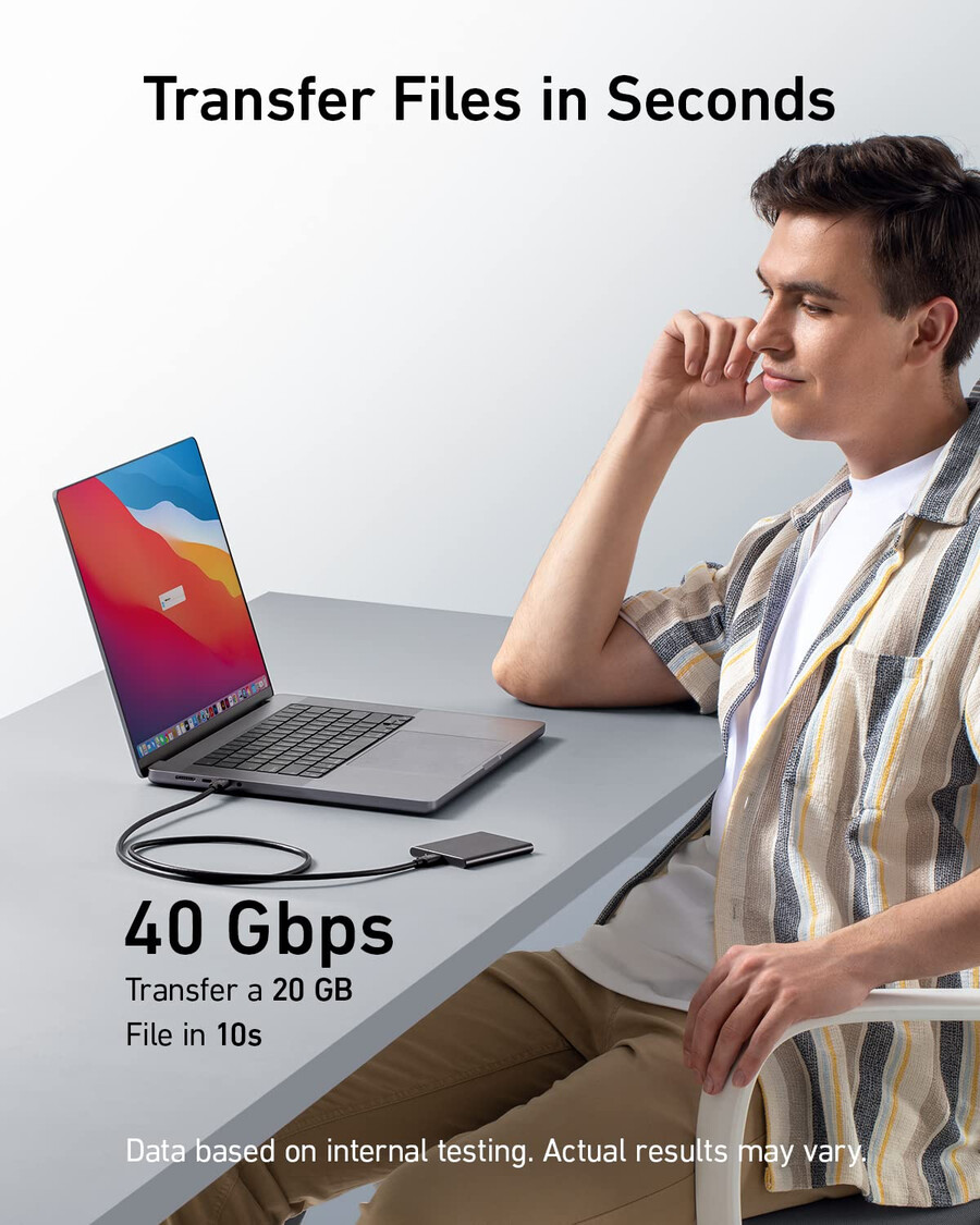 anker 515 usb-c til usb-c-kabel kompatibel med thunderbolt 4