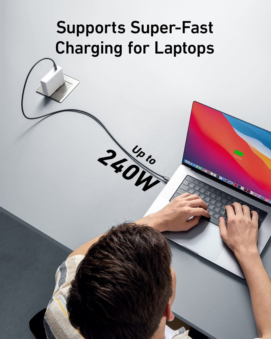 anker 515 usb-c til usb-c-kabel kompatibel med thunderbolt 4