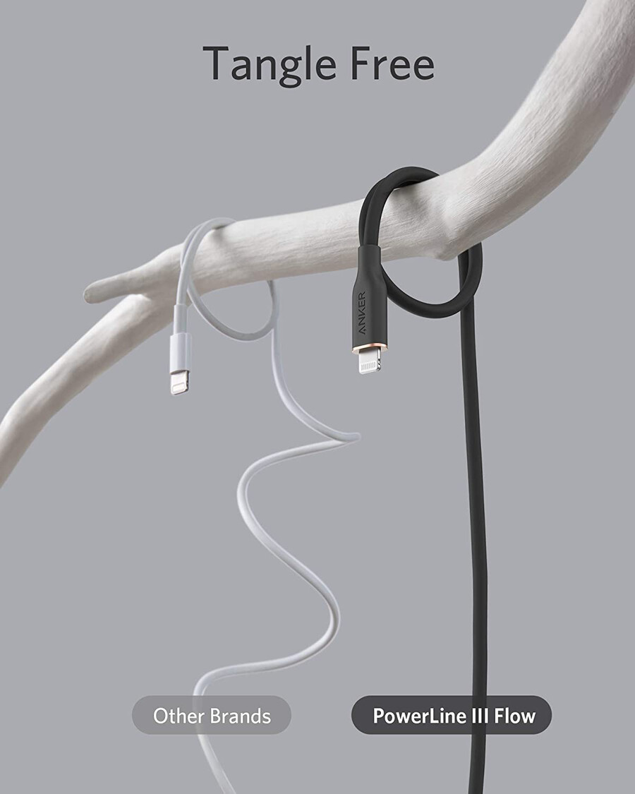 anker 641 usb-c til lightning-kabel flow 90 cm silikone