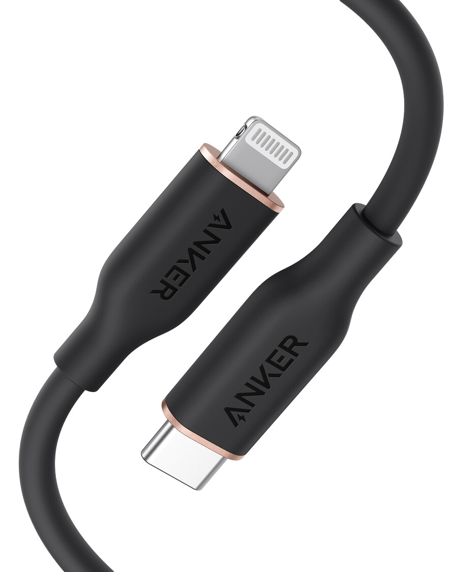 anker 641 usb-c til lightning-kabel flow 90 cm silikone