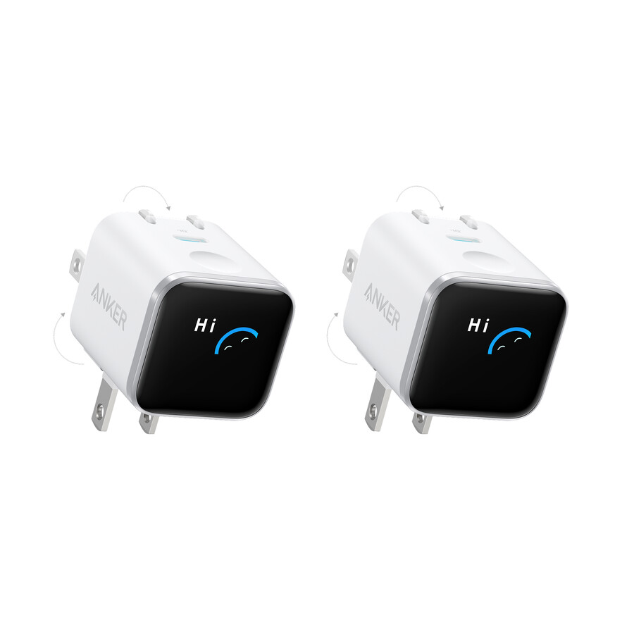 anker hurtigoplader til iphone 45w usb-c oplader med foldbart stik